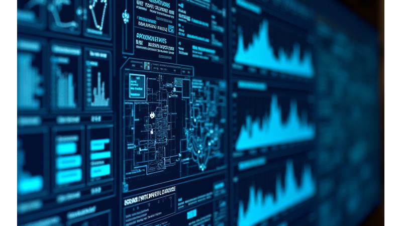 データ分析のグラフとチャートが並ぶモニター画面