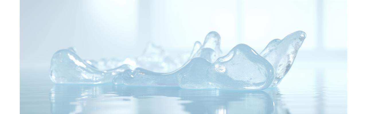 透明な利用規約を象徴する、水面に映る光のような抽象的なデザイン